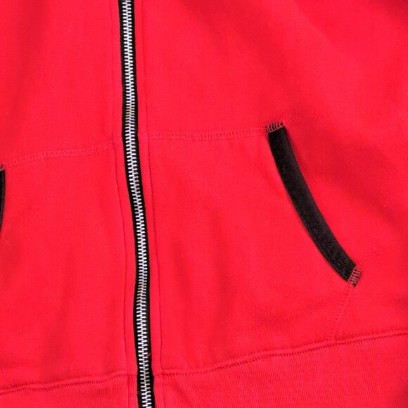 Pink Victoria's Secret Limited Edition Red White Black Zip Hoodie Top Size XS - Picture 8 of 10